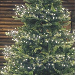 LUCI LED PER ALBERI DI NATALE ESTERNO INTERNO 1100 miniLED BIANCO CALDO 11,5MT in Natale