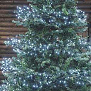 LUCI LED PER ALBERI DI NATALE ESTERNO INTERNO 1100 miniLED BIANCO FREDDO 11,5MT in Natale
