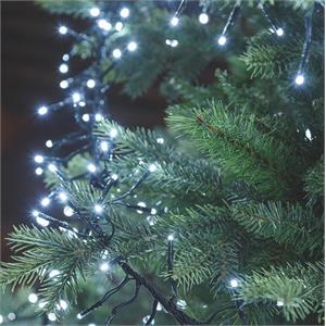 LUCI LED PER ALBERI DI NATALE ESTERNO INTERNO 1100 miniLED BIANCO FREDDO 11,5MT in Natale