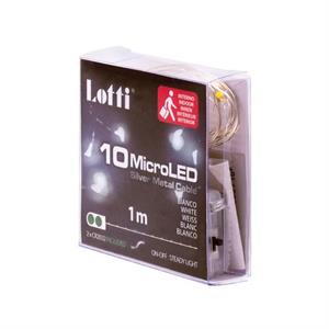 LUCI DI NATALE A BATTERIA CR2032 - CATENA LUMINOSA 1 MT BIANCO FREDDO in Natale