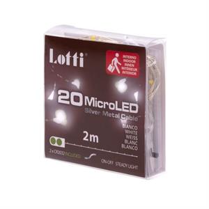 LUCI DI NATALE A BATTERIA CR2032 - CATENA LUMINOSA 2 MT BIANCO FREDDO in Natale