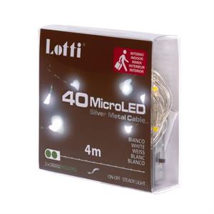 LUCI DI NATALE A BATTERIA CR2032 - CATENA LUMINOSA 4 MT BIANCO FREDDO in Natale