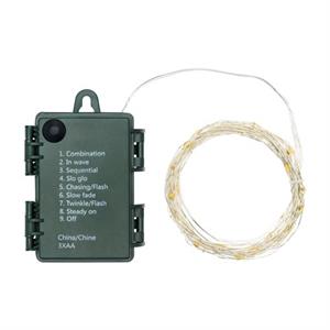 LUCI DI NATALE A BATTERIA 3xAA - CATENA LUMINOSA 4 MT BIANCO CALDO in Natale