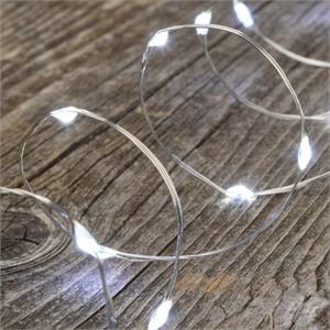 LUCI DI NATALE A BATTERIA 3xAA - CATENA LUMINOSA 4 MT BIANCO FREDDO in Natale