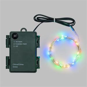 LUCI DI NATALE A BATTERIA 3xAA - CATENA LUMINOSA 4 MT MULTICOLORE in Natale