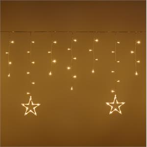 TENDA LUMINOSA - STELLE ICE LIGHT 150 LED - 4 MT - LUCE BIANCA CALDA in Natale