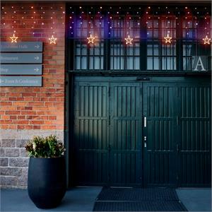 TENDA LUMINOSA - STELLE ICE LIGHT 150 LED - 4 MT - LUCE BIANCA CALDA E FREDDA in Natale