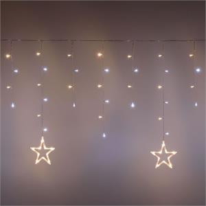 TENDA LUMINOSA - STELLE ICE LIGHT 150 LED - 4 MT - LUCE BIANCA CALDA E FREDDA in Natale