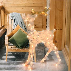 RENNA NATALIZIA LUMINOSA 2D 70CM - 83 LED - MOD. S SERIE LHC in Natale