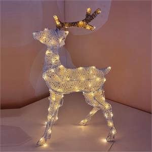 RENNA NATALIZIA LUMINOSA 2D 70CM - 83 LED - MOD. S SERIE LHC in Natale
