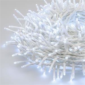 LUCI LED PER ALBERI DI NATALE ESTERNO INTERNO 1000 LED BIANCO ICE 30,5MT in Natale