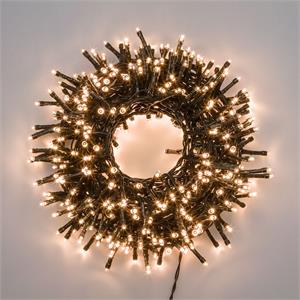 LUCI LED PER ALBERI DI NATALE ESTERNO INTERNO 1500 LED BIANCO CALDO 30,5MT in Natale