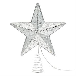 PUNTALE STELLA DIAMETRO 25 CM CON 23 MICROLED A BATTERIA BIANCO CALDO PER ALBERO DI NATALE in Natale