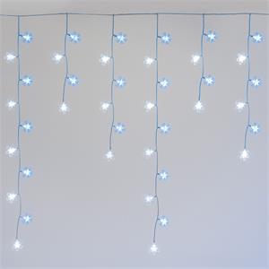 TENDA LUMINOSA - LUCI A CASCATA ICE LIGHT 136 CRISTALLI SB LED - 3,75MT in Natale