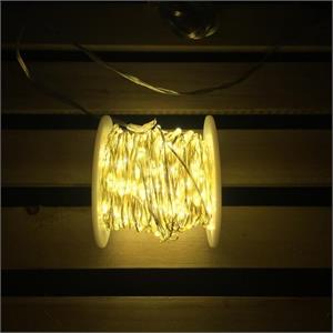 CATENA LUMINOSA 20M - 400 MICRO-LED - LUCE CALDA - CON BOBINA in Natale