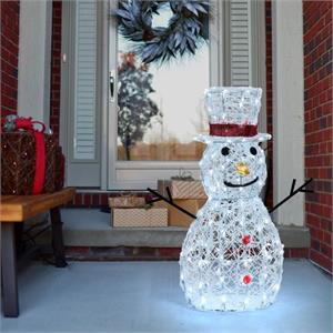 PUPAZZO DI NEVE LUMINOSO 3D H70CM 160 LED SERIE SFN in Natale