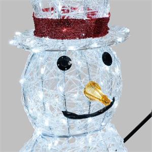 PUPAZZO DI NEVE LUMINOSO 3D H70CM 160 LED SERIE SFN in Natale
