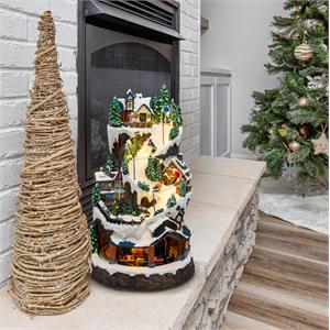 VILLAGGIO DI NATALE IN MOVIMENTO CON SCIATORI, TRENINO IN GALLERIA - LUCI LED E MUSICA in Natale