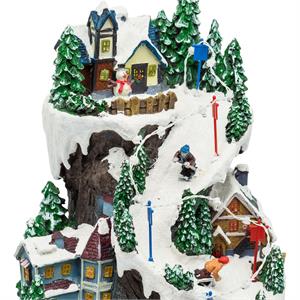 VILLAGGIO DI NATALE IN MOVIMENTO CON SCIATORI, TRENINO IN GALLERIA - LUCI LED E MUSICA in Natale