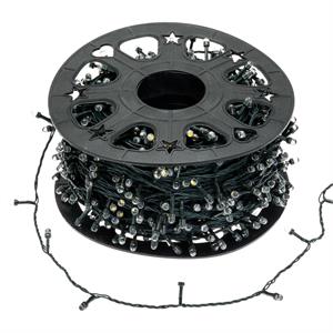 BOBINA LUCI LED PER ALBERI DI NATALE ESTERNO INTERNO 1000 MAXI LED BIANCO CALDO + FLASH FREDDO 100MT in Natale