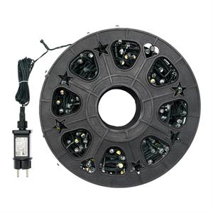 BOBINA LUCI LED PER ALBERI DI NATALE ESTERNO INTERNO 1000 MAXI LED BIANCO CALDO + FLASH FREDDO 100MT in Natale