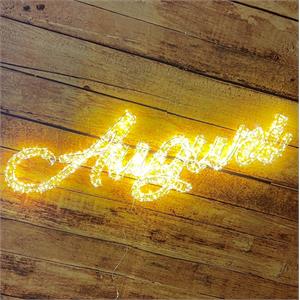 SCRITTA DI NATALE AUGURI 3D - ADDOBBI NATALIZI - HDM 2000 MICROLED BIANCO CALDO E BIANCO in Natale