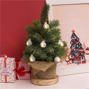 CATENA LUMINOSA A BATTERIA - 12 SFERE IN VETRO BIANCO OPACO Ø25 MM in Natale