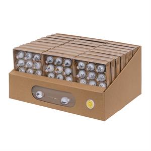 CATENA LUMINOSA A BATTERIA - 12 SFERE IN VETRO BIANCO OPACO Ø25 MM in Natale