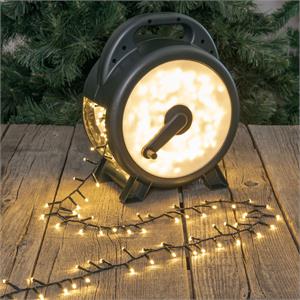 LUCI DI NATALE LED PER ESTERNO CON AVVOLGITORE 1750 LED CON CONTROLLER 35MT BIANCO CALDO in Natale