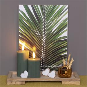 SET CANDELE NATALIZIE LOTTI VERDE MUSCHIO – 2 CANDELE LED A BATTERIA in Natale