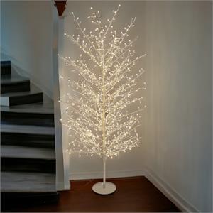 ALBERO LUMINOSO LED CON RAMI SECCHI - TIGLIO CHAMPAGNE - LED BIANCO CALDO - H200 CM 1120 MICROLED in Natale