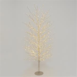 ALBERO LUMINOSO LED CON RAMI SECCHI - TIGLIO CHAMPAGNE - LED BIANCO CALDO - H200 CM 1120 MICROLED in Natale