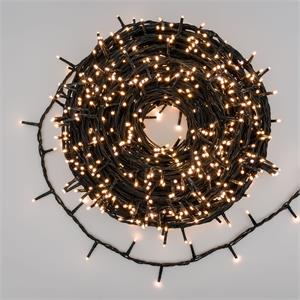 CATENA LUMINOSA 50 MT - LUCI ALBERO DI NATALE ESTERNO E INTERNO - 1000 MINILED - BIANCO CALDO in Natale