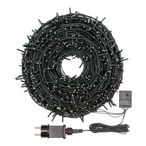 CATENA LUMINOSA 50 MT - LUCI ALBERO DI NATALE ESTERNO E INTERNO - 1000 MINILED - BIANCO CALDO in Natale