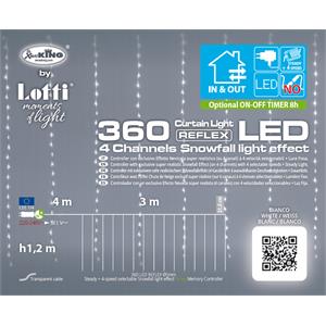 TENDA LUMINOSA SNOW LIGHT 360 LED 300xH120CM - BIANCO FREDDO in Natale