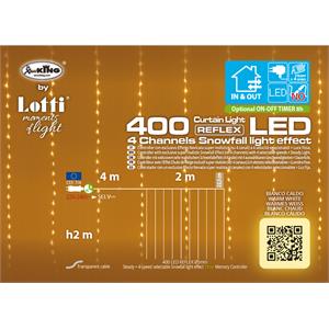 TENDA LUMINOSA SNOW LIGHT 400 LED 200xH200CM - BIANCO CALDO in Natale