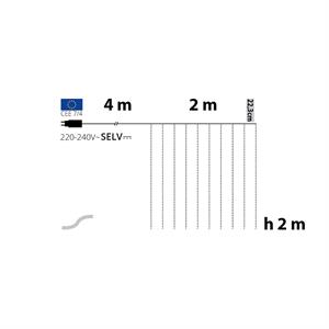 TENDA LUMINOSA SNOW LIGHT 400 LED 200xH200CM - BIANCO CALDO in Natale