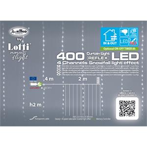 TENDA LUMINOSA SNOW LIGHT 400 LED 200xH200CM - BIANCO FREDDO in Natale