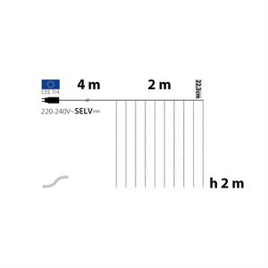 TENDA LUMINOSA SNOW LIGHT 400 LED 200xH200CM - BIANCO FREDDO in Natale