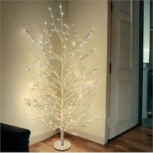 ALBERO DI NATALE CON LUCI LED MODERNO 120 CM 330 MICROLED TIGLIO BIANCO in Natale