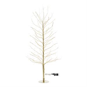 ALBERO LUMINOSO LED CON RAMI SECCHI - TIGLIO CHAMPAGNE - LED BIANCO CALDO - H120 CM 330 MICROLED in Natale