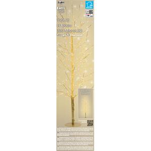 ALBERO LUMINOSO LED CON RAMI SECCHI - TIGLIO CHAMPAGNE - LED BIANCO CALDO - H120 CM 330 MICROLED in Natale