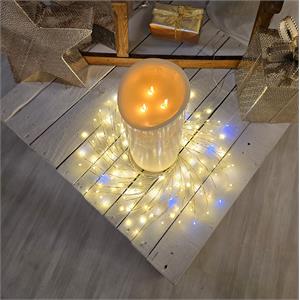 GHIRLANDA NATALIZIA PER ESTERNO CON LUCI 45 CM 160 LED CHAMPAGNE in Natale