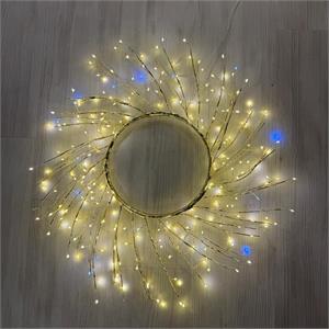 GHIRLANDA NATALIZIA PER ESTERNO CON LUCI 60 CM 260 LED CHAMPAGNE in Natale