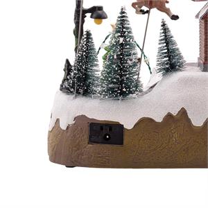 VILLAGGIO DI NATALE IN MOVIMENTO CON SLITTA VOLANTE E TRENINO ROTANTE - LUCI LED E MUSICHE in Natale