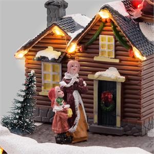 VILLAGGIO DI NATALE IN MOVIMENTO CON SLITTA VOLANTE E TRENINO ROTANTE - LUCI LED E MUSICHE in Natale