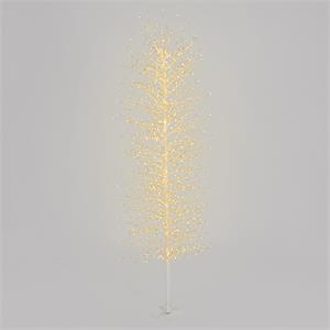 ALBERO DI NATALE CON LUCI LED INCORPORATE MODERNO SLIM 140CM 1000 MICROLED TIGLIO BIANCO in Natale