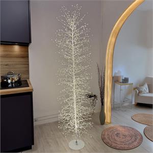 ALBERO DI NATALE CON LUCI LED INCORPORATE MODERNO SLIM 170CM 1416 MICROLED TIGLIO BIANCO in Natale