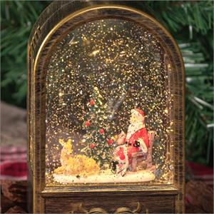 LANTERNA NATALIZIA A BATTERIA - ARC - BRUNITA - CON GLITTER - LED BIANCO CALDO in Natale