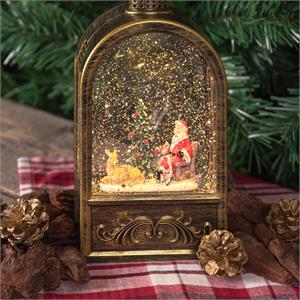 LANTERNA NATALIZIA A BATTERIA - ARC - BRUNITA - CON GLITTER - LED BIANCO CALDO in Natale